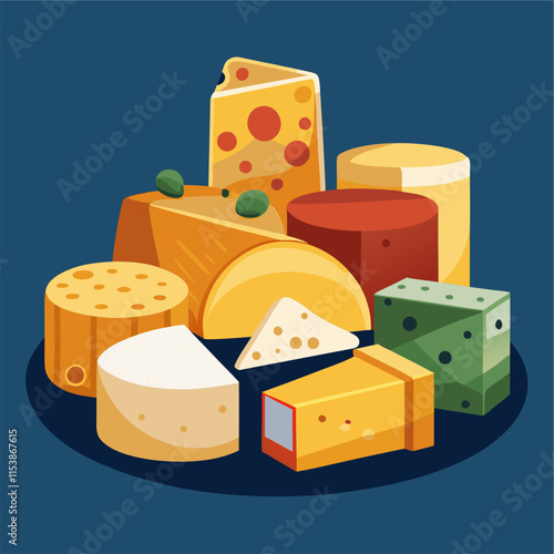 Delicious pieces of cheese