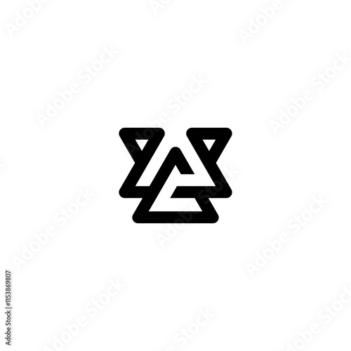Free Download Modern letter GW WG logo. - GFXLoad