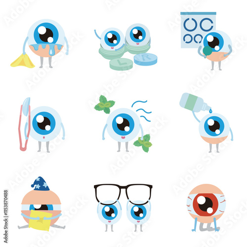 Cute Eyeball Character Collection.