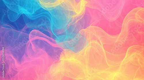 Colorful abstract smoke Energetic swirls of colorful mist