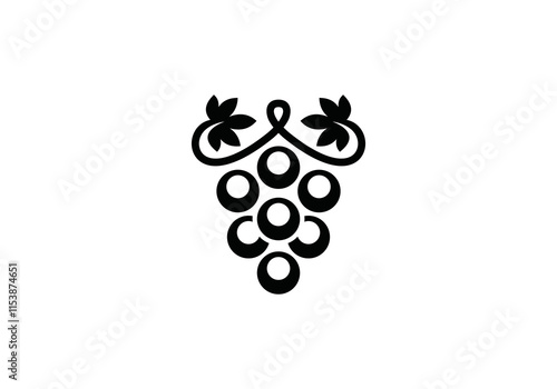 simple creative grape logo design vector concept