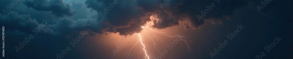 Rayo iluminando el cielo oscuro con nubes bajas y tormenta, thunder, darkness Rayo iluminando el cielo oscuro con nubes bajas y tormenta, thunder, darkness