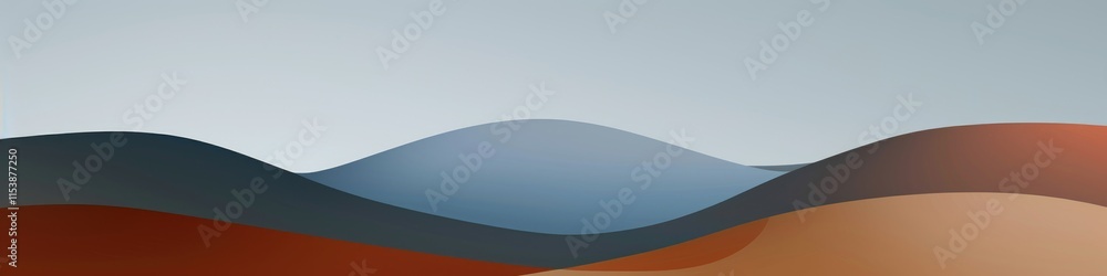 Abstract landscape with flowing curves in earth tones and soft gradients. Abstract landscape with flowing curves in earth tones and soft gradients.