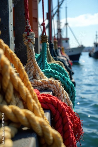 Fishing nets and ropes on Steveston Public docks, ropes, seafarer, marine life photo