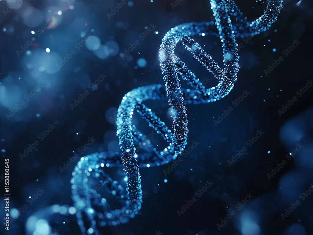 Blue DNA Molecule Genetics Dark Background
Blue DNA Molecule Genetics Dark Background