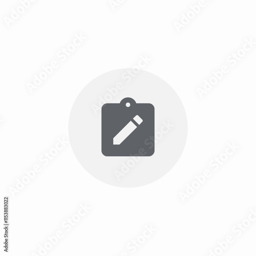 clipboard edit icon sign vector