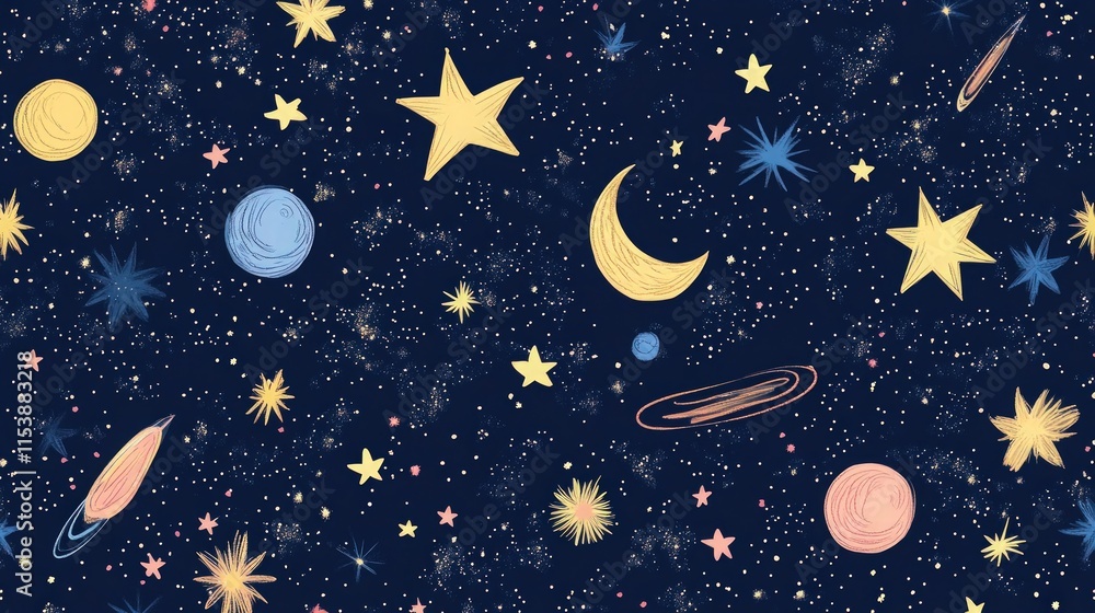seamless background with stars seamless background with stars