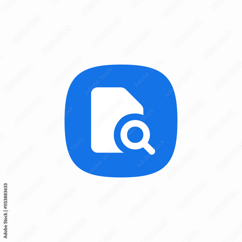 document search file icon sign vector document search file icon sign vector