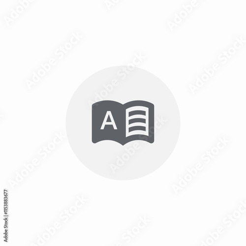 dictionary book icon sign vector