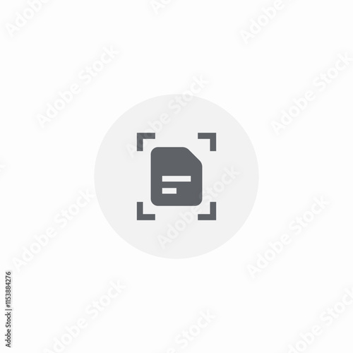 file text scan icon sign vector