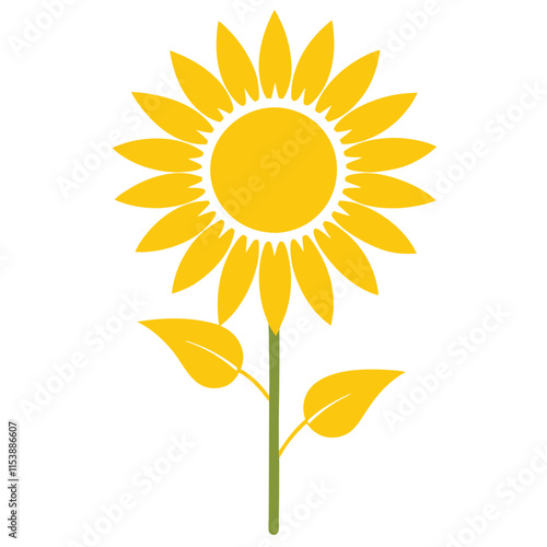 Vector graphic illustrating the sunflower trademark along with the icon.