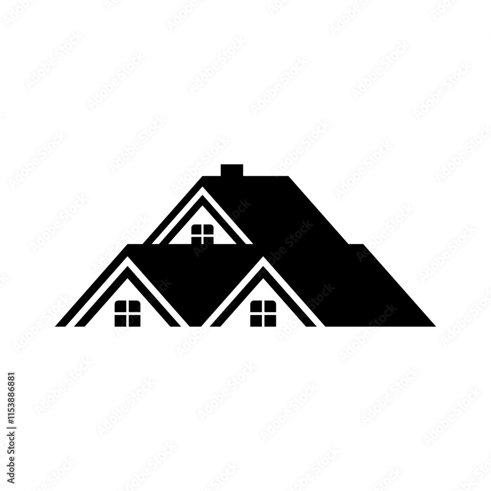 Log cabin in woods icon or logo. Simple wooden cottage vector illustration. Log cabin in woods icon or logo. Simple wooden cottage vector illustration.