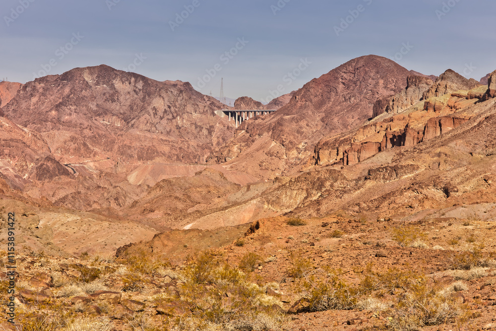 Mojave Desert As Seen from Liberty Bell Arch Trail in Lake Mead National Recreation Area Mojave Desert As Seen from Liberty Bell Arch Trail in Lake Mead National Recreation Area