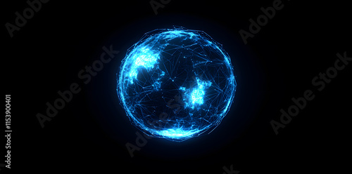 Wallpaper Mural Planet Earth in Space with Glowing Atmosphere on Black Background – Global Environment and Space Exploration Concept Torontodigital.ca