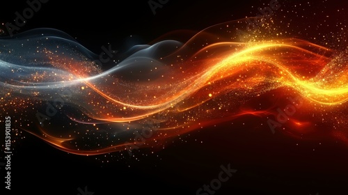 Colorful abstract smoke Energetic swirls of neon mist