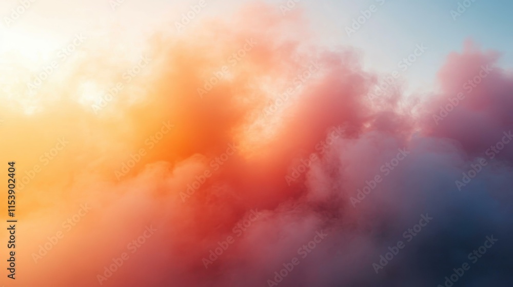 Colorful abstract smoke Soft and delicate rainbow clouds Colorful abstract smoke Soft and delicate rainbow clouds