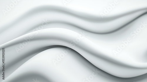 Abstract White Fabric Waves...