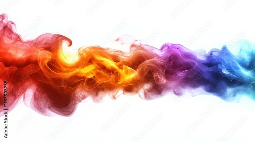 Colorful abstract smoke Soft and delicate rainbow clouds Colorful abstract smoke Soft and delicate rainbow clouds