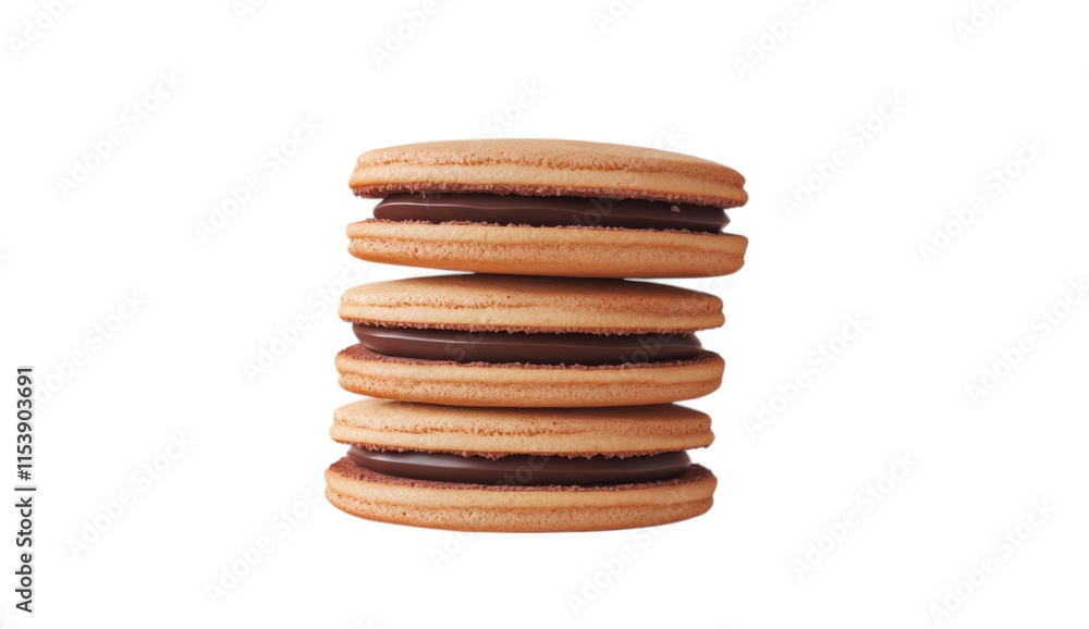 stack of cookies against isolated white background stack of cookies against isolated white background