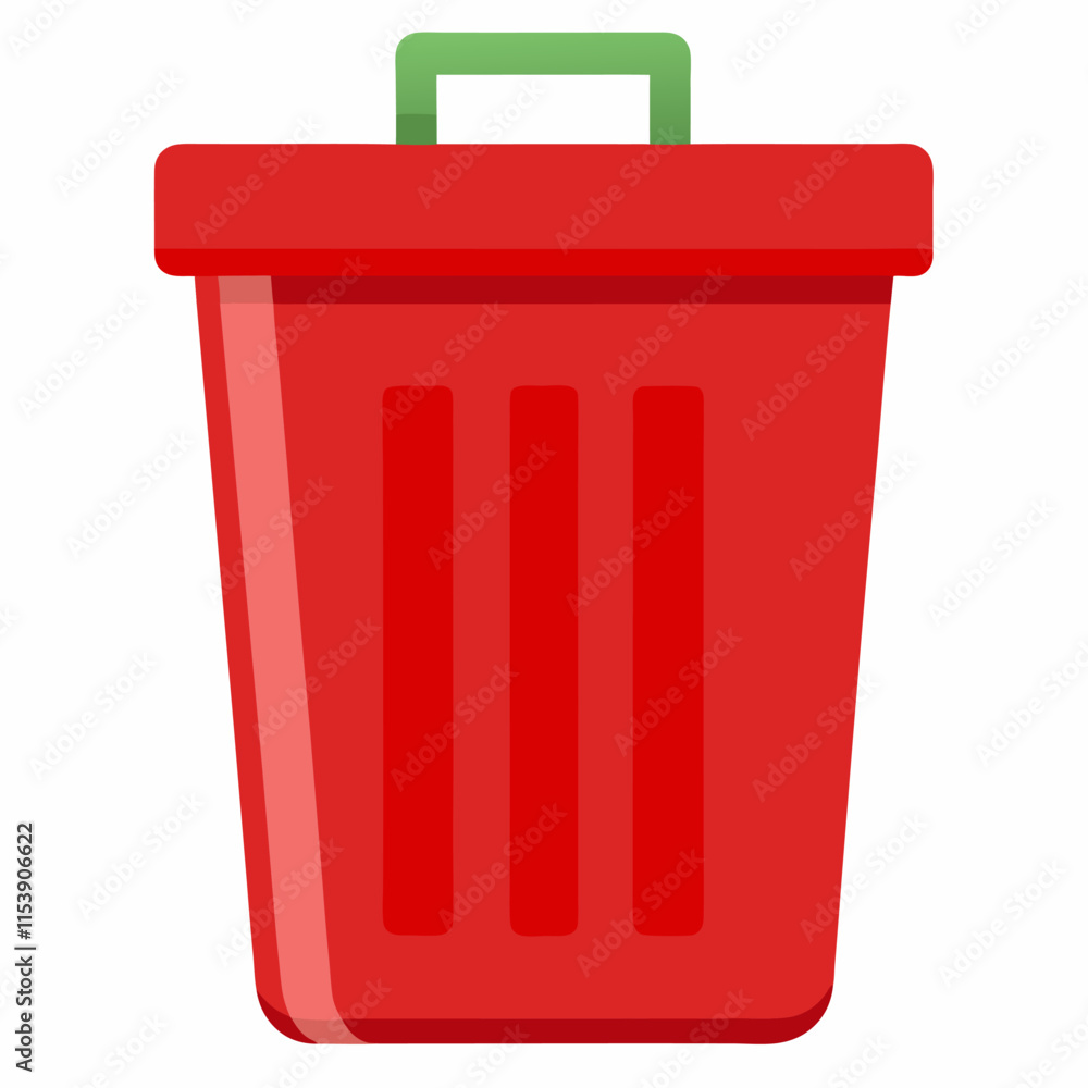 trash can with handle with white background trash can with handle with white background