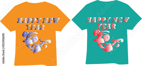 Typhography t-shirt design with color variation