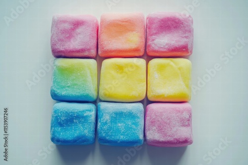 Colorful Pastel Mochi Squares