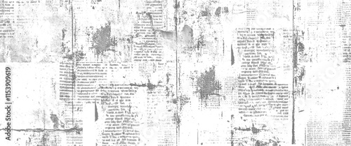 Obraz na płótnie Vector newspaper paper grunge vintage black and white poster with the words. w salonie