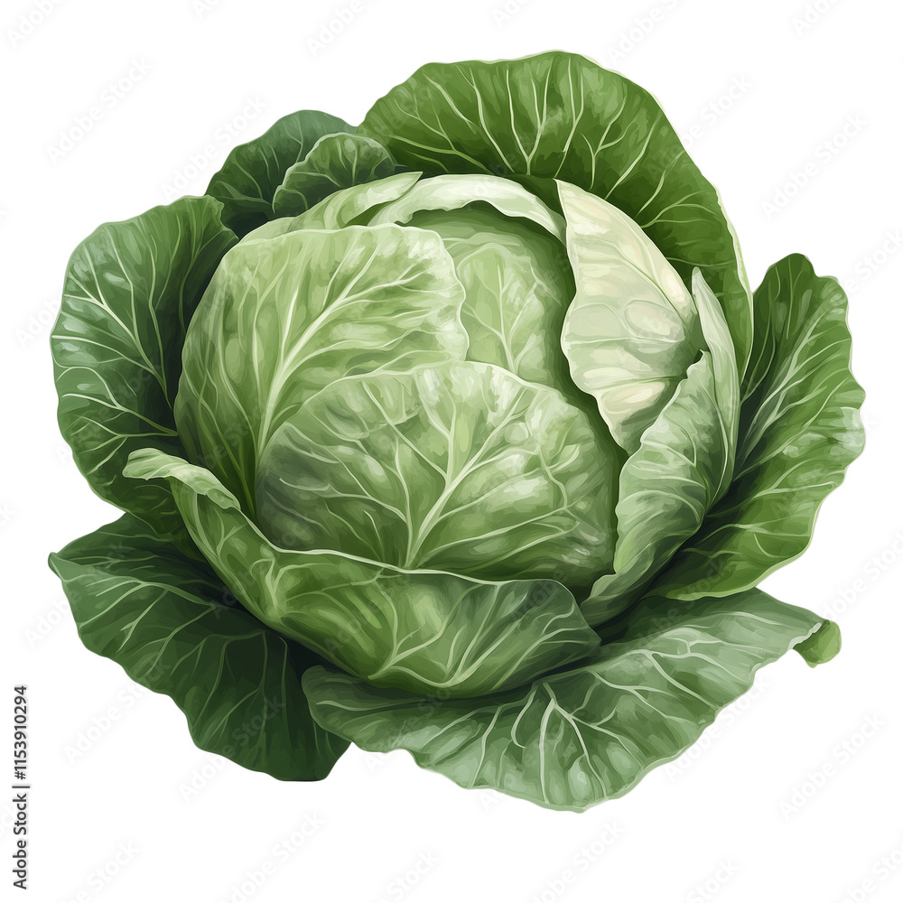 Obraz premium Realistic style cabbage