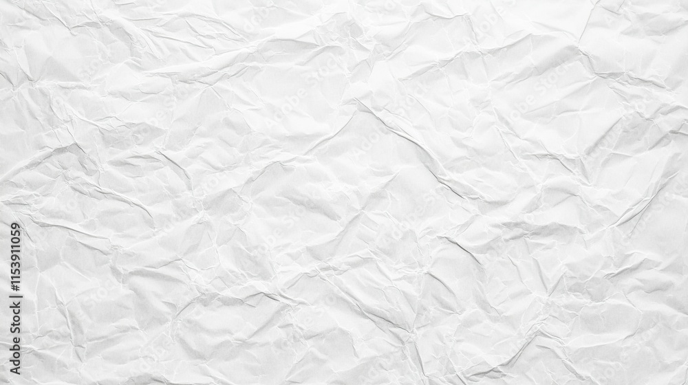 White paper crumpled background White paper crumpled background