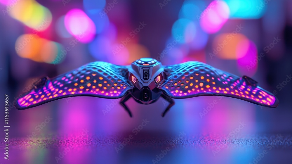 Fototapeta premium Explore how a revolutionary colorshifting coating transforms drone technology using advanced material science.