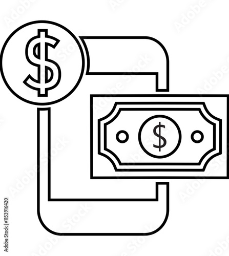 Expenditure, fees, installments icon