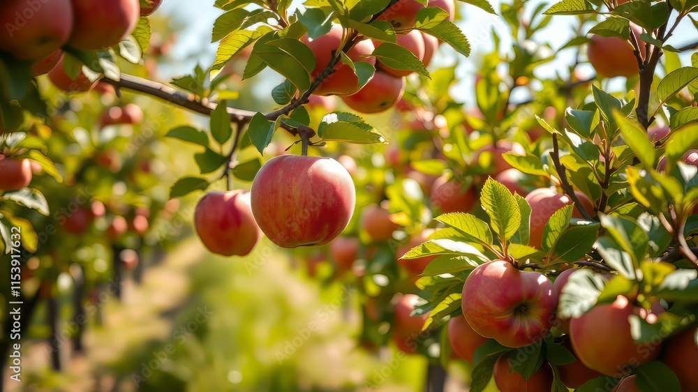 Obraz premium Yakima Apple Picking - Autumn Harvest Bounty - Vibrant Orchard Scene