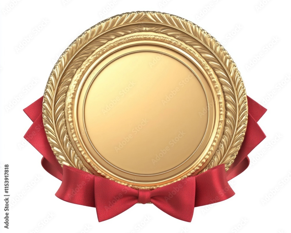 Premium Quality Assurance: Gold Seal Medal with Clipping Path and Isolated Design Premium Quality Assurance: Gold Seal Medal with Clipping Path and Isolated Design