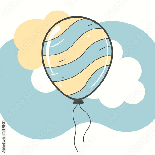 balloon isolated vector illustration cartoon style on background