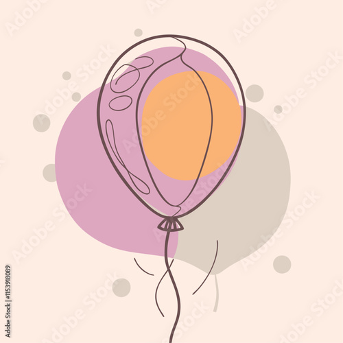 balloon isolated vector illustration cartoon style on background