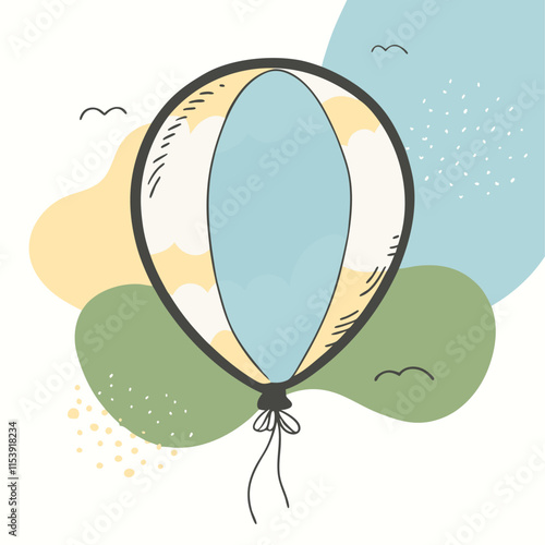 balloon isolated vector illustration cartoon style on background