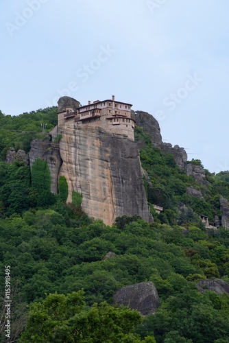 Rocks of the Meteora monasteries in Greece. Beautiful mountain landscape. photo