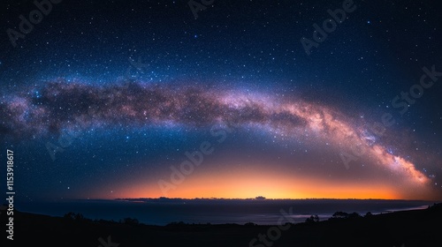 Wallpaper Mural A stunning night sky showcasing the Milky Way over a serene horizon. Torontodigital.ca