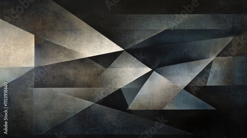 Arte abstracto geométrico en tonos oscuros y claros