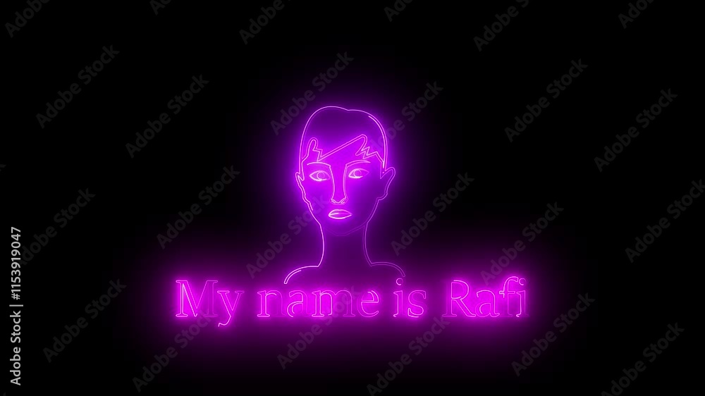 abstract neon man icon animation depicts a human figure, abstract neon man icon animation depicts a human figure,