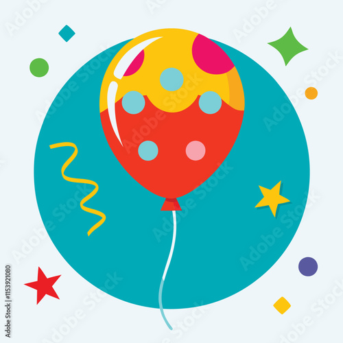 balloon isolated vector illustration cartoon style on background