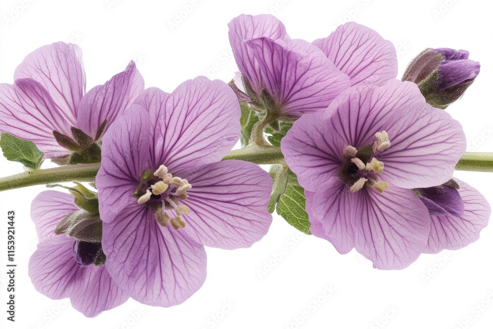 Delicate Lavender Flowers on White Background Delicate Lavender Flowers on White Background