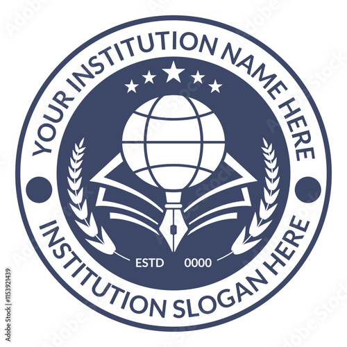 Organization logo design template for educational institute 