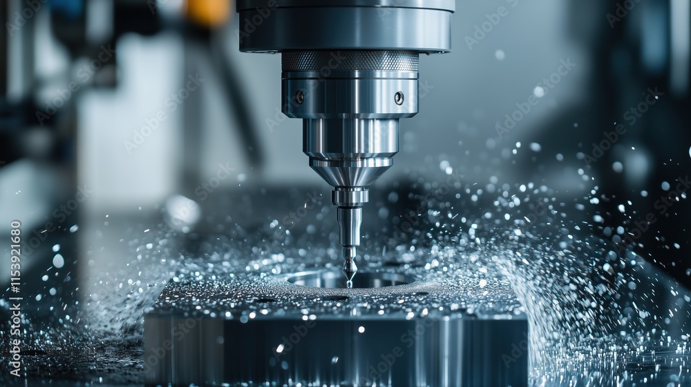 Close-up of CNC Machine in Operation,CNC Machine Cutting Metal on a Factory Floor cnc machine, cnc machining, cnc manufacturing, industrial cnc, precision machining, cnc operation, automated machining Close-up of CNC Machine in Operation,CNC Machine Cutting Metal on a Factory Floor cnc machine, cnc machining, cnc manufacturing, industrial cnc, precision machining, cnc operation, automated machining
