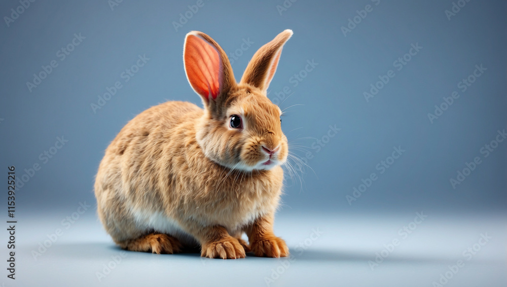 A Charming Rabbit Isolated on a Soft Background Evoking Feelings of Joy and Playfulness A Charming Rabbit Isolated on a Soft Background Evoking Feelings of Joy and Playfulness
