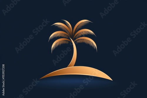 modern palm design, modern palm tree doodle icon, perfect for branding or digital projects with a sleek and minimalist design twist