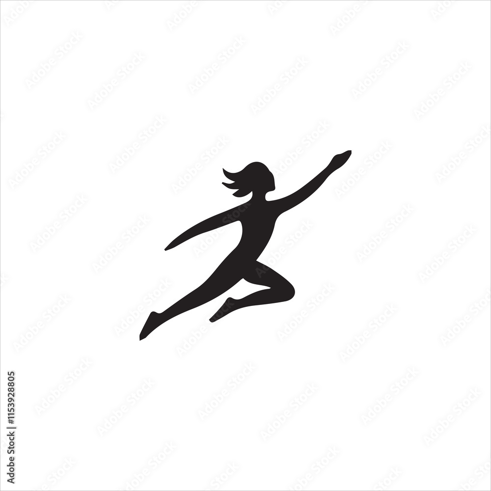 Fototapeta premium silhouette of a person jumping