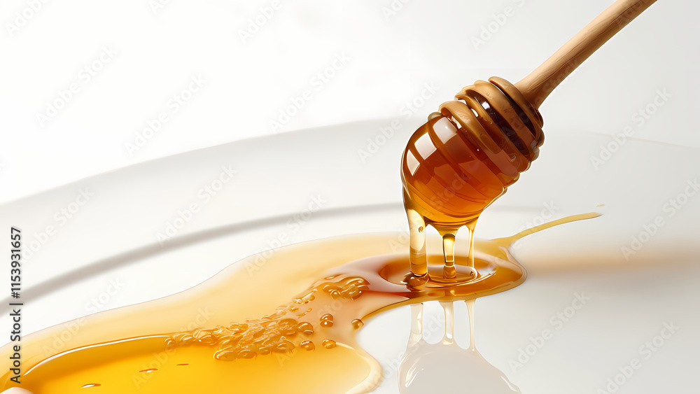 honey dripping from a wooden spoon honey dripping from a wooden spoon
