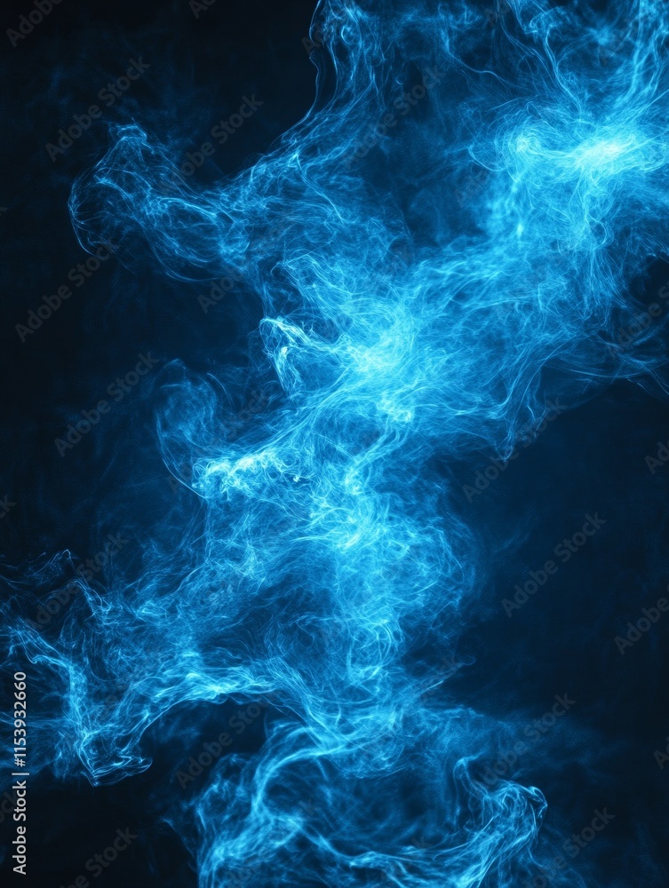 Obraz premium Abstract Blue Smoke Swirls