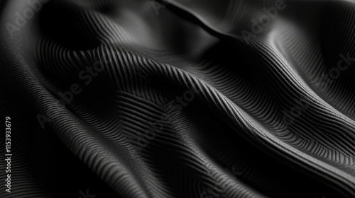 Tejido negro con texturas suaves y elegantes